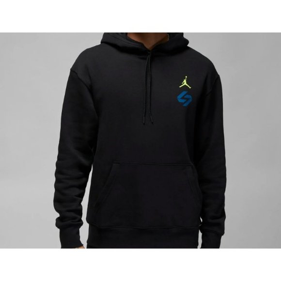 Men's Size Large L Nike Jordan Luka Pullover Hoodie Sweatshirt Black DZ3512-014 - Picture 2 of 3